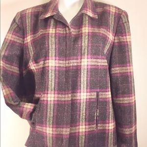 Norton McNaugthon Wool Purple Plaid Jacked